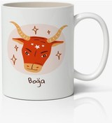 Resim Boğa Burcu Baskılı Kupa Bardak - Baskılı Kahve Kupa Bardak 