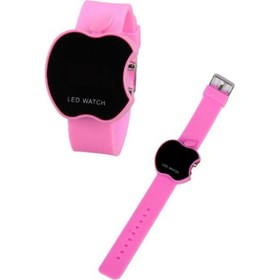 Resim Elma Apple Şeklinde Dijital LED Watch Kol Saati Çocuk Saati Elma Saat 