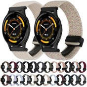 Resim Garmin Venu 3 İçin 22mm Manyetik Toka Örgülü Saat Bandı Siyah Kum Kırmızısı 