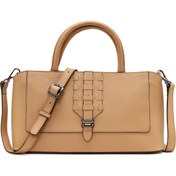 Resim Woman Beige Long Strap Leather Arm Bag Derimod