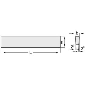 Resim 1"x7/32"x8" M.t.e. Trapez Kesitli Torna Kalemi H.s.s.-e Co10 Dın4964 