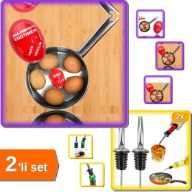 Resim Hereveoyuncak Dublor Yumurta + Şişe Ucu Servis Aparatı Damlalık Yağdanlık - 2'li Set 1A2B3D 