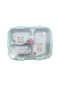 Resim Akıllıelma -laxson Beslenme Kabı Çelik İthal Bear Family Yeşil 97088 0885 Yeşil 