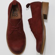 Resim Bueno Shoes Bordo Nubuk Kadın Az Topuklu Ayakkabı 01wv6003 