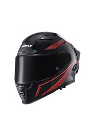 Resim Motoanl Full Face Ce Yüksek Güvenlikli Motor Kaskı Fire Edition Siyah Kırmızı 