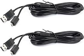 Resim whiteeeen Xbox One 9FT için Işık ile 2 adet Denetleyici Mikro USB Veri Kablosu 