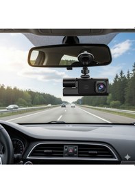 Resim Üç Kameralı Wifi Araç I Çi Kayıt Cihazı 1080p Ön I Ç Arka Gece Görüşlü Dashcam Tüm Araçlara Uyumlu 