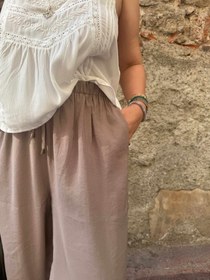 Resim Beli Lastikli Pantolon - L 