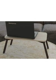 Resim Beyaz Laptop Sehpa Çalışma Kahvaltı Masası Çok Renkli 