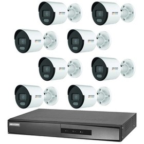 Resim Hikvision 8 Kameralı 4 Mp ColorVu İp Güvenlik Kamera Seti (Dahili 