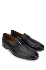 Resim Valentino Erkek Hakiki Deri Siyah Klasik Ayakkabı 