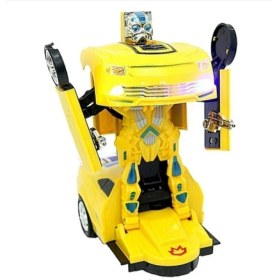 Resim Brother Toys Bumblebee Robota Dönüşen Araba Pilli, Işıklı, Sesli, Camaro Robot Olan Bumble Bee Araba Transformers 25 cm 