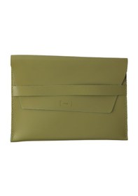 Resim Apple Uyumlu MacBook Air-pro M1-m2-m3-m4 Hakiki Deri Kılıf Açık Yeşil 