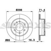 Resim Braxis AD0221 Arka Fren Disk Aynası Crafter 3t 5t 2.5tdı 04 06-Sprinter 06 06- 9064230012 