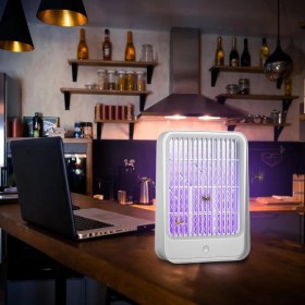 Resim sbodurhome Elektrikli Sinek Kovucu USB Şarjlı Sessiz ve Etkili LED Işıklı Kapan 