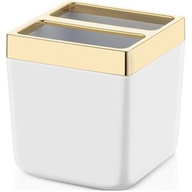 Resim Primanova Toskana Diş Fırçalık Beyaz Altın Beyaz 