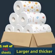 Resim 1 Rulo 100 Sayfa Yeniden Kullanılabilir Mutfak Havluları - Ultra-Yumuşak Mikrofiber Mutfak, Banyo, Açık Hava Kullanımı İçin İdeal - Noel Partisi Temizliği ve Hediyeleri İçin Mükemmel, Banyo Gereksinimleri | Dekoratif Havlular | Yeniden Kullanılabilir Havlular 