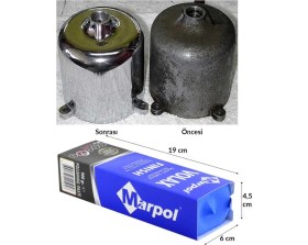 Resim Metal Parlatma Cilası Don Yağı Polisaj Metal Cila 1 kg Polisaj Keçesi 115 mm Matkap Aparatı M14 