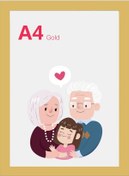 Resim Aubyhe Altın Çerçeve A4 Boyutlu Manyetik Pvc Duvar Panosu - Sertifika, Ticaret Belgesi Gösterim Kutuphanesi 