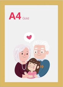 Resim Aubyhe Altın Çerçeve A4 Boyutlu Manyetik Pvc Duvar Panosu - Sertifika, Ticaret Belgesi Gösterim Kutuphanesi 