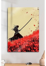 Resim Metal Baskı - Samuray, Dekoratif Samurai Anime Tablo 