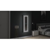 Resim DECOBOX Paris Led Aydınlatmalı Boy Aynalı Takı Dolabı Kilitli 