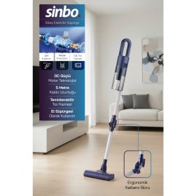 Resim Sinbo SVC-8629 Kablolu Dikey Elektrikli Süpürge - Mavi 