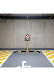 Resim İleri Trafik Engelli Park Yeri Uyarı Levhalı Delinatör Seti Sarı 75x8 cm 