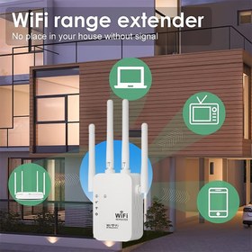 Resim ourlife 4-Antenalı Yüksek Kazançlı WiFi Genişletici - Geliştirilmiş Sinyal Gücü, Azaltılmış Kör Noktalar, Kararlı Isı Dağılımı, Kalıcı Performans, Seyahat, Uzun Mesafe, 360° Kapsama Alanı, Gelişmiş Kablosuz Ağ Deneyimi 