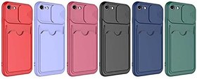 Resim Aksesuarcim Apple iPhone XS Max ile Uyumlu Silikon Kılıf Mat Renkli Kart Bölmeli Cüzdanlı Kamera Lens Korumalı Kapak Kartix Koyu Yeşil 