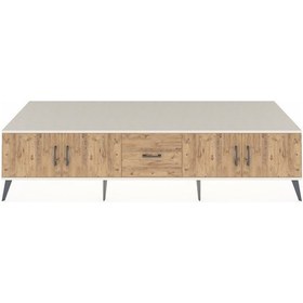 Resim Kronos Tv Ünitesi 2 Raflı Tek Çekmeceli 4 Kapaklı 220x59x51 Aytaşı-çam Atlas Çam/atlas Çam - Aytası 