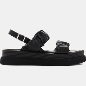 Resim Oliva Kadın Siyah Gerçek Deri Sandalet Siyah 