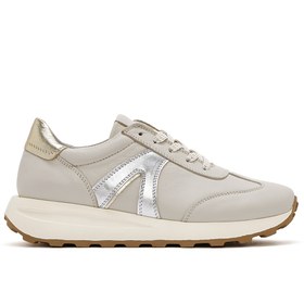 Resim Derimod Kadın Bej Bağcıklı Deri Sneaker 25SFD372218 
