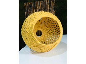 Resim Renkli Kanarya Sarı Avize Başlığı, 22 Cm, E27 Duyumlu, Takımsız Asma Aparatı 