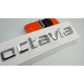 Resim Skoda Octavia 2007-2017 Yeni Nesil Bagaj Krom Abs 3M 3D Yazı Logo 