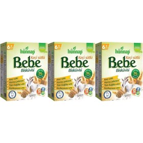 Resim Hünnap Keçi Sütlü 6+ Ay Bebe Bisküvisi 400 G 3 ADET 