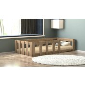 Resim Lullaby Freya Çırağan Montessori Çocuk Karyolası 