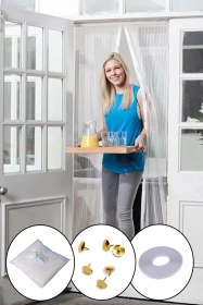 Resim Mıknatıslı Kapı Sinekliği Tül Perde 105 X 210 Cm 4989 