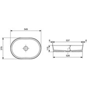 Resim Bocchi Lavabo Tezgah Üstü Elips 55x38 Cm Parlak Siyah 1521-005-0125 