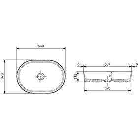 Resim Bocchi Lavabo Tezgah Üstü Elips 55x38 Cm Parlak Siyah 1521-005-0125 