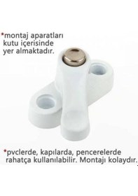 Resim Pvc Kapı Pencere Emniyet Kilidi - Düğmeli Pimapen Kilidi - Çel... 