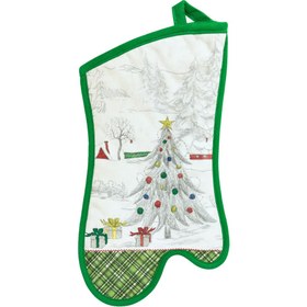 Resim Christmas Town Kapitone Fırın Eldiveni 