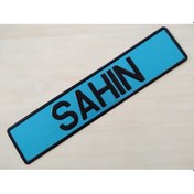 Resim Dekor Plaka Mavi Şahin 52,5x11,5cm Metal Sac Plaka Dekor Levha 