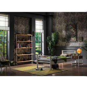 Resim Bedliga Asos Ferforje Metal Tek Kişilik Karyola 