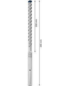 Resim Bosch Expert Sds Max-8x Kırıcı Delici Delme Ucu 16 X 200 X 340 Mm - 2608900214 