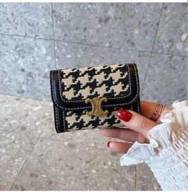 Resim Dancemonkey Geniş Kapasiteli Bozuk Para Kart Tutucusu Cüzdan - Siyah-777 Altın Altın 