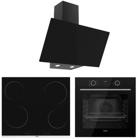 Resim Ferre Fryart Smart Plus XE63CS - MS261 - D077 Vitroseramik Elektrikli 3'lü Siyah Ankastre Set 