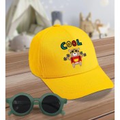 Resim BK Kids Cool Tasarımlı Sarı Cotton Çocuk Şapkası ve Yeşil Çocuk Güneş Gözlüğü Hediye Seti-2 
