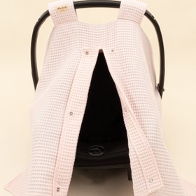 Resim Puset Örtüsü - Tek Taraflı - Bebe Pembe Petek 