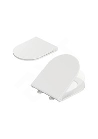 Resim Nevora Klozet Kapağı Termoplastik Yavaş Kapanan Yarım Daire Formlu 